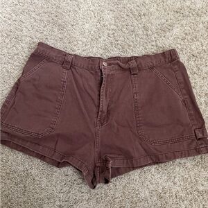 wild fable Mauve Brown High-Rise Utility Jean Shorts